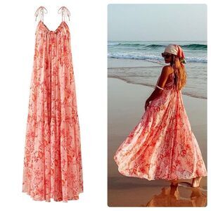 Mango x Chufy Collaboration Voluminous Dress Maxi Cotton New